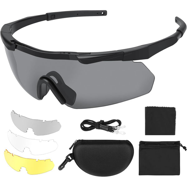 Daolar Tactical Eyewear 3 lenti intercambiabili occhiali da tiro unisex per esterni